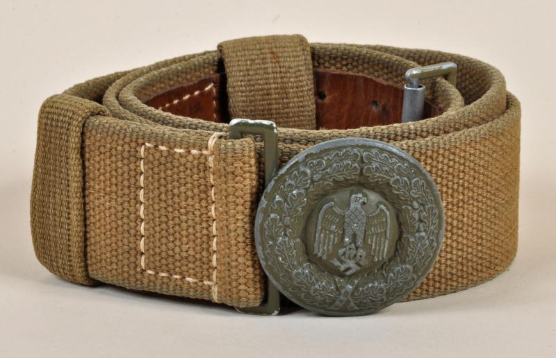 GERMAN WWII ARMY AFRIKA KORPS OFFICERS BELT AND BUCKLE.