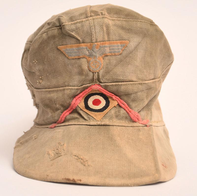 GERMAN WWII AFRIKA CORPS FIRST MODEL PANZER CAP.
