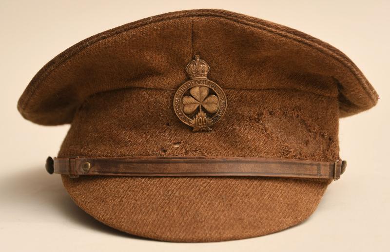 WWI CANADIAN IRISH BATTALION TRENCH CAP.