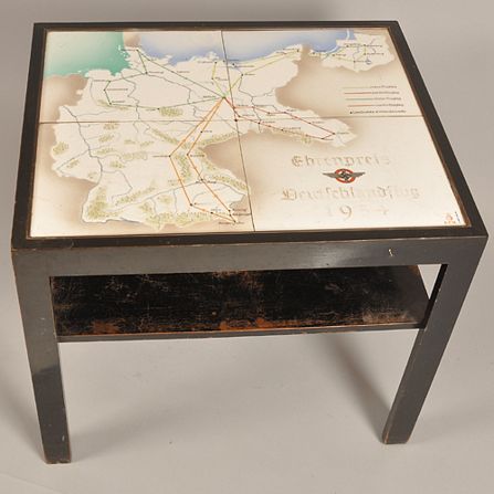 FRIEDRICH CHRISTIANSEN ROUND GERMANY FLIGHT TABLE TOP.