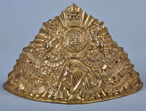 BRITISH VICTORIAN 5TH ROYAL IRISH LANCERS LANCE CAP PLATE.