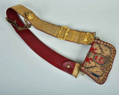 ENGLISH 18TH HUSSARS OFFICERS POUCH.