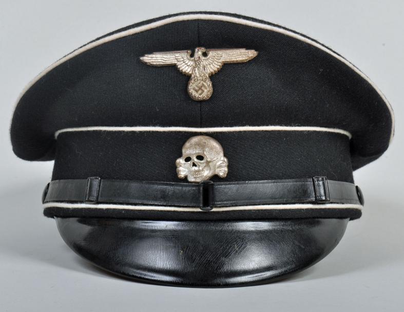 GERMAN WWII ALLGEMEINE SS ENLSITED MANS OR NCO VISOR CAP.