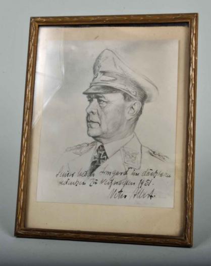 GERMAN WWII ALBERT KESSELRING SKETCH PORTRAIT.