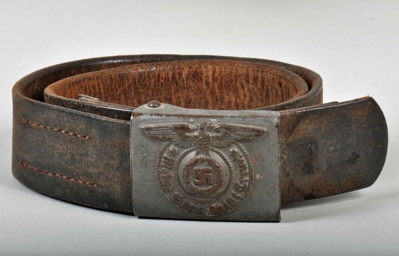 GERMAN WWII WAFFEN SS ENLISTED MANS BELT AND BUCKLE.