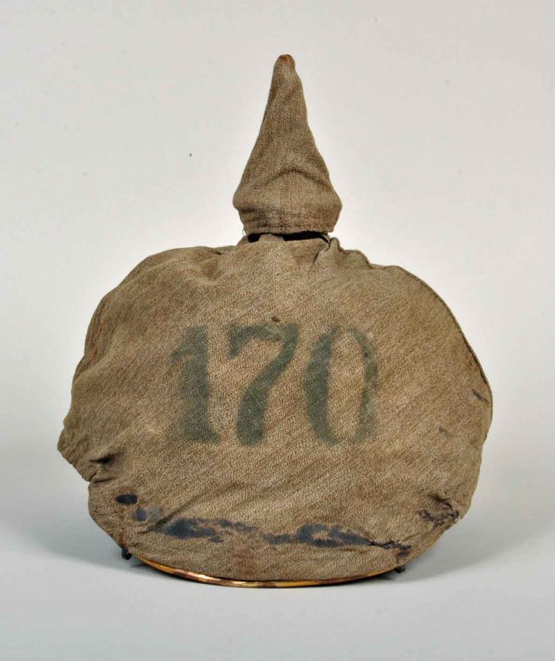 GERMAN WWI BADEN REGIMENT 170 ENLISTED MANS PICKELHAUBE PLUS COVER.