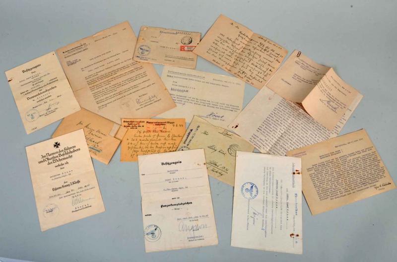 GERMAN WWII STALINGRAD GROUP OF DOCUMENTS.