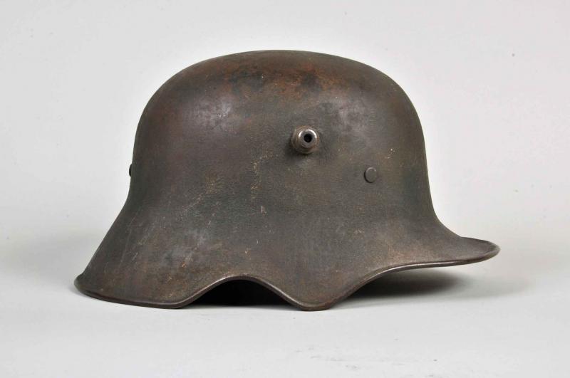 GERMAN WWI M.18 CUT OUT HELMET.