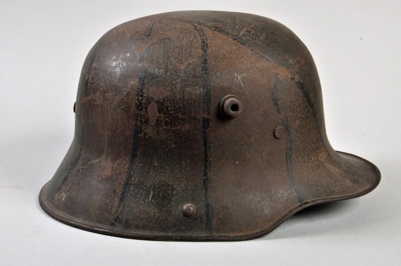 GERMAN WWI M.17 CAMOUFLAGE HELMET.