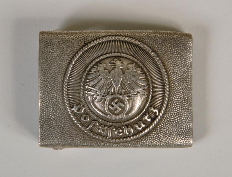 GERMAN WWII POSTSCHUTZ BUCKLE.