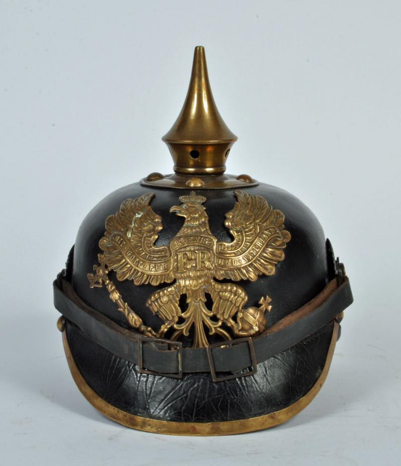 GERMAN WWI PRUSSIAN INFANTRY HELMET.