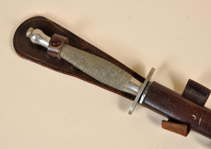 BRITISH WWII 2ND PATTERN NICKEL FAIRBAIRN SYKES KNIFE.