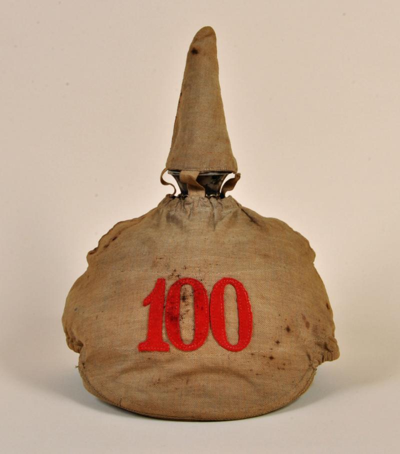IMPERIAL GERMAN SAXON RESERVE REGIMENT 100 OFFICERS PICKELHAUBE AND COVER.