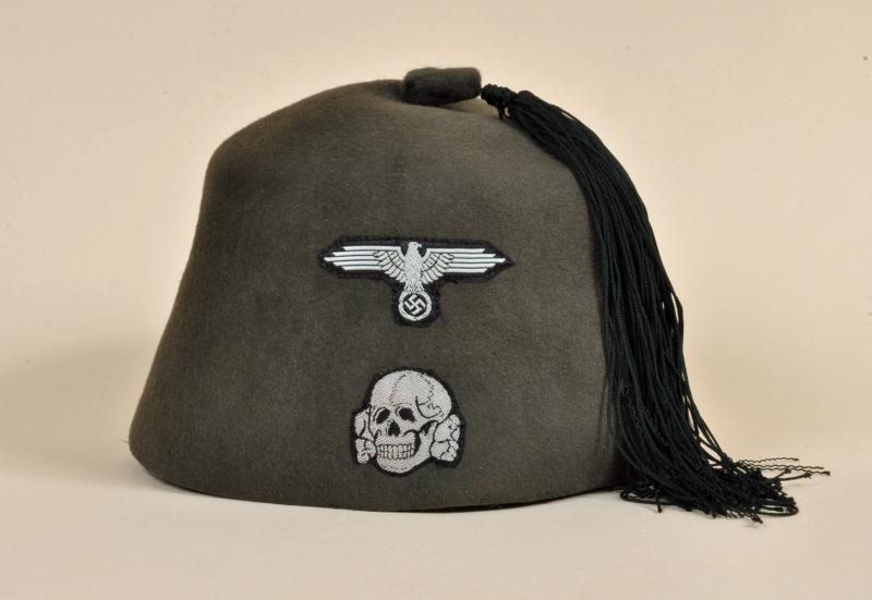 GERMAN WWII SS GREY FEZ.