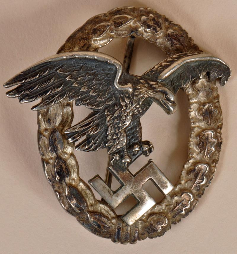 GERMAN WWII LUFTWAFFE OBSERVERS BADGE BY ASSMANN.