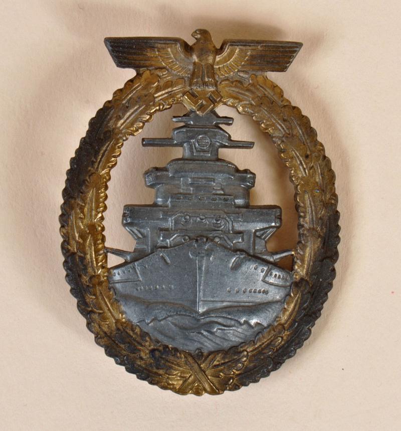 GERMAN WWII HIGH SEAS FLEET BADGE.