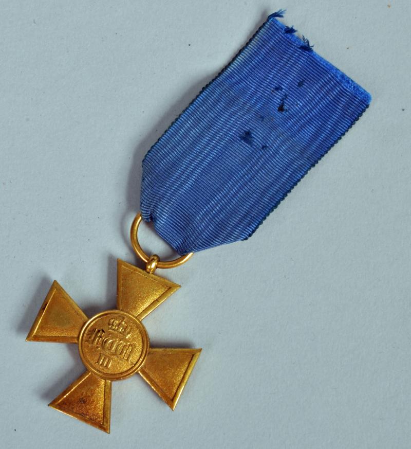 GERMAN WWI PRUSSIAN 25 YEAR LONG SERVICE CROSS.