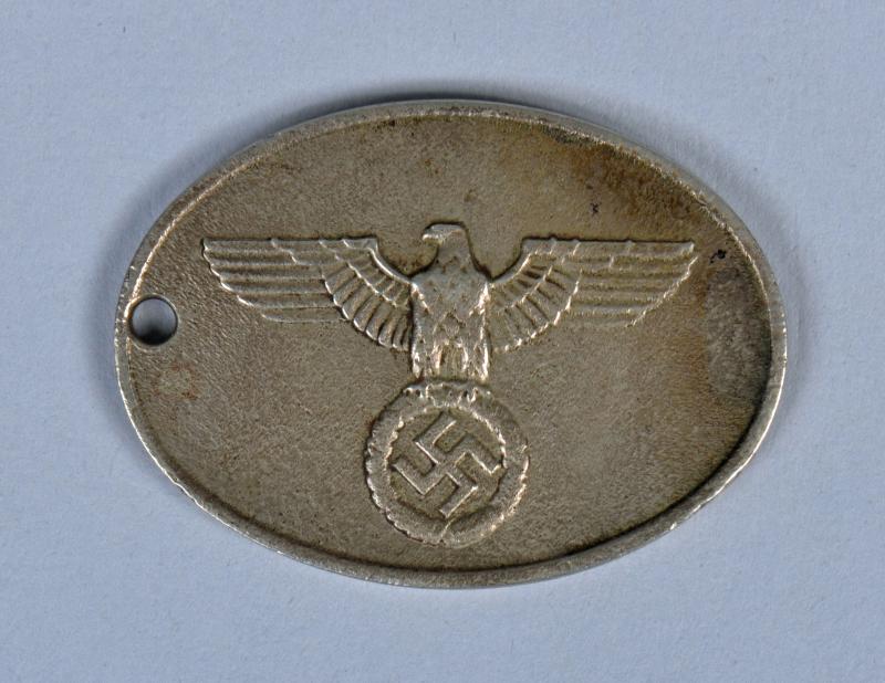 GERMAN WWII GESTAPO IDENTIFICATION TAG.