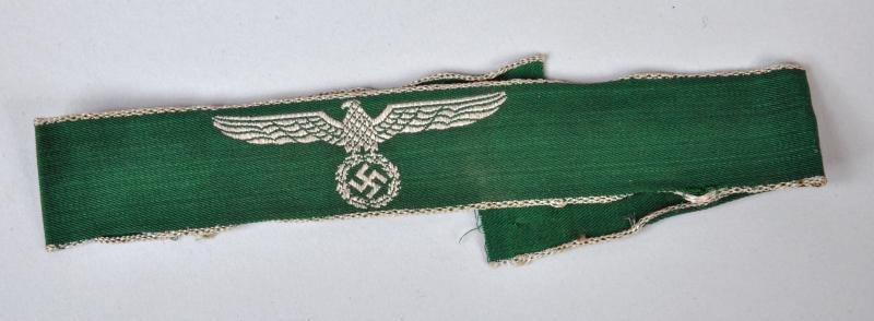 GERMAN WWII CUSTOMS OFFICIALS CUFFBAND.