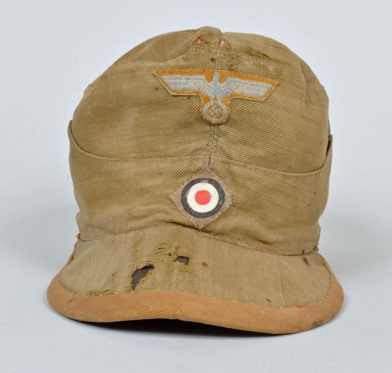 GERMAN WWII 2ND PATTERN TROPICAL FIELD CAP.