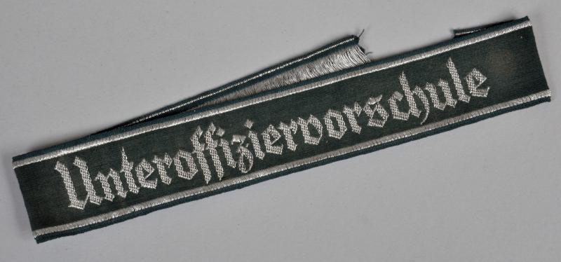GERMAN WWII UNTEROFFICER SCHOOL CUFF TITLE.