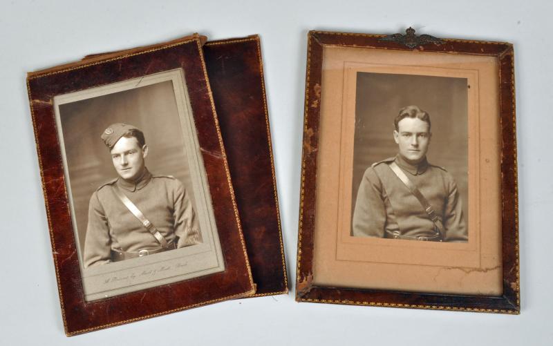 BRITISH WWI PAIR OF BRITISH RFC OFFICERS PORTRAITS.