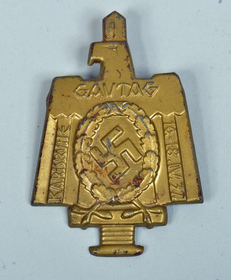 GERMAN WWII GAUTAG KARLSRUHE TINNY.