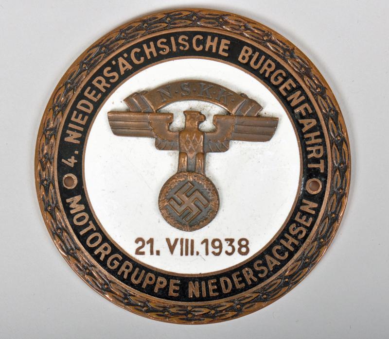 GERMAN WWII NSKK MOTOR PLAQUE.