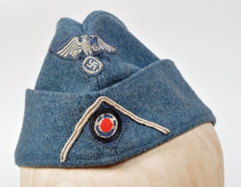 GERMAN WWII BAHNSCHUTZ OVERSEAS CAP.