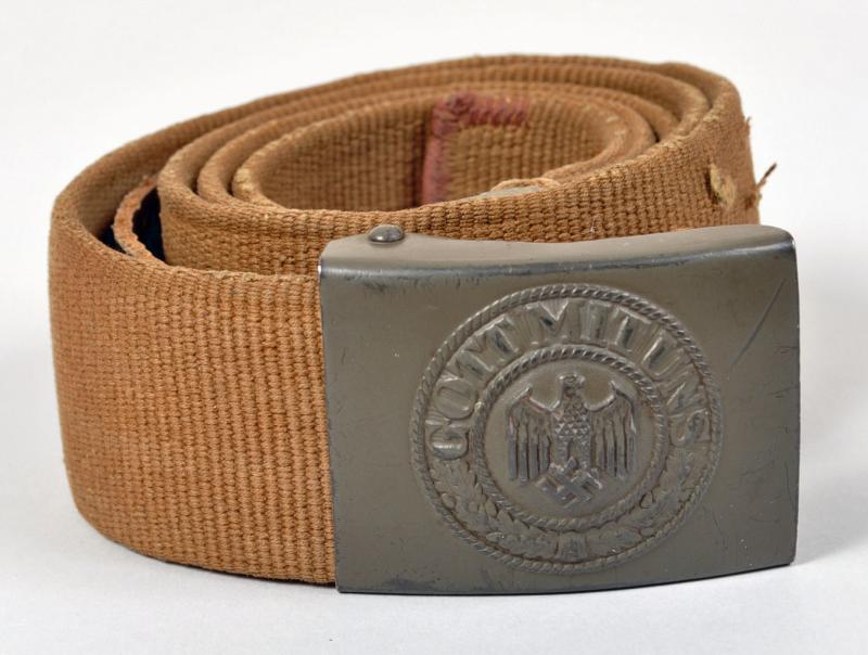 GERMAN WWII AFRIKAKORPS ENLISTED MANS BELT AND BUCKLE.