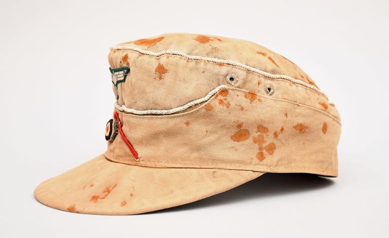 GERMAN WWII AFRIKAKORPS ARTILLERY OFFICERS M.41 1ST PATTERN FIELD CAP.