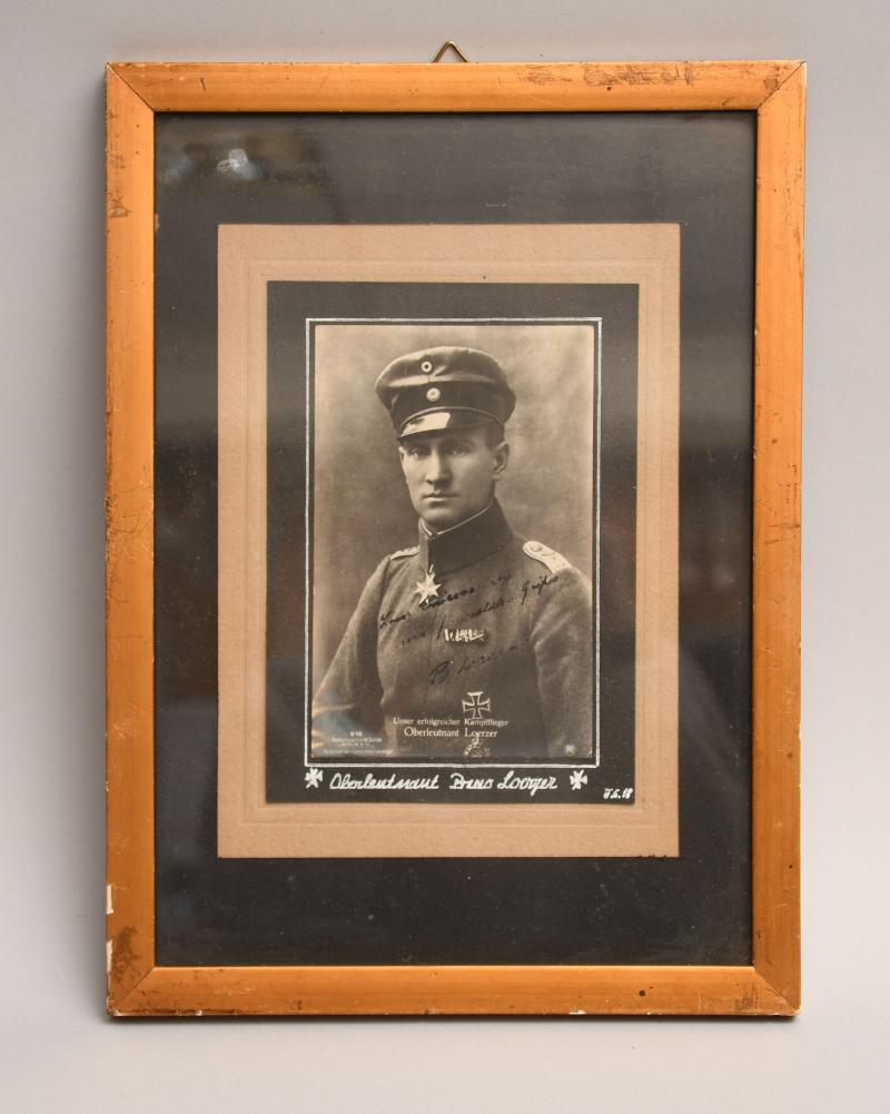 GERMAN WWI SIGNED SANKEY CARD OF POUR LE MERITE WINNER BRUNO LOERZER.