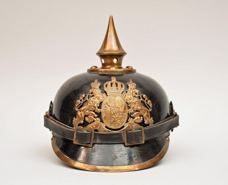 GERMAN WWI FIBRE BODIED BAVARIAN MANS HELMET.