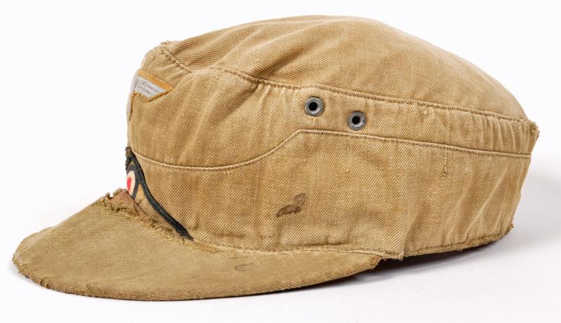 GERMAN WWII 1ST PATTERN AFRIKAKORPS PIONEER M.41 VISORED FIELD CAP.