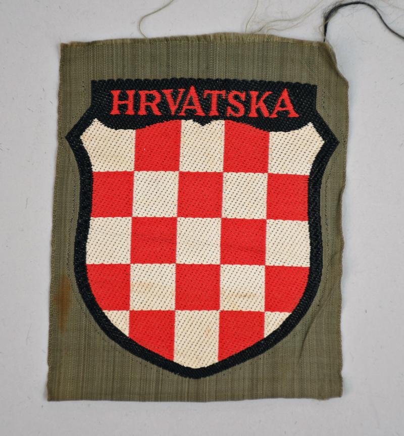 GERMAN WWII CROAT VOLUNTEER ARM SHIELD.