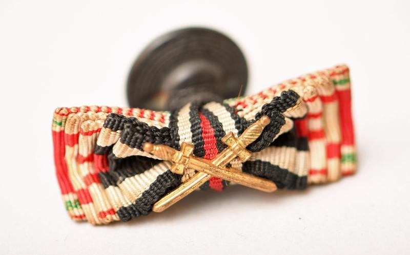 GERMAN WWI MULTI AWARD BUTTONHOLE RIBBONS.