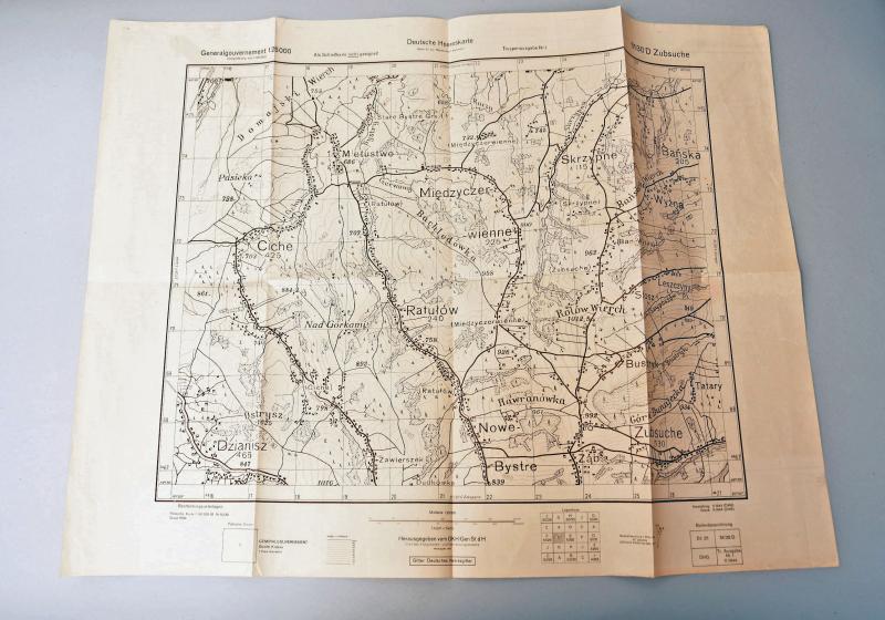 GERMAN WWII ARMY MAP.