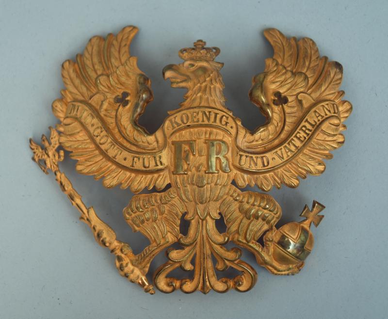 GERMAN WWI PRUSSIAN OFFICERS PICKELHAUBE PLATE.