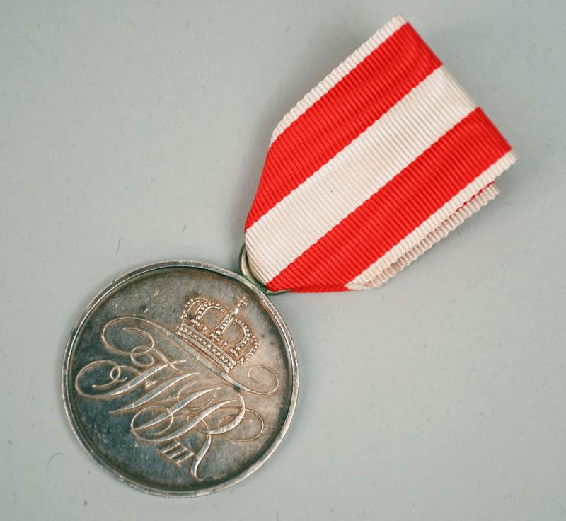 GERMAN WWI PRUSSIAN GOOD SERVICE MEDAL IN SILVER. 1847-1918 MODEL.
