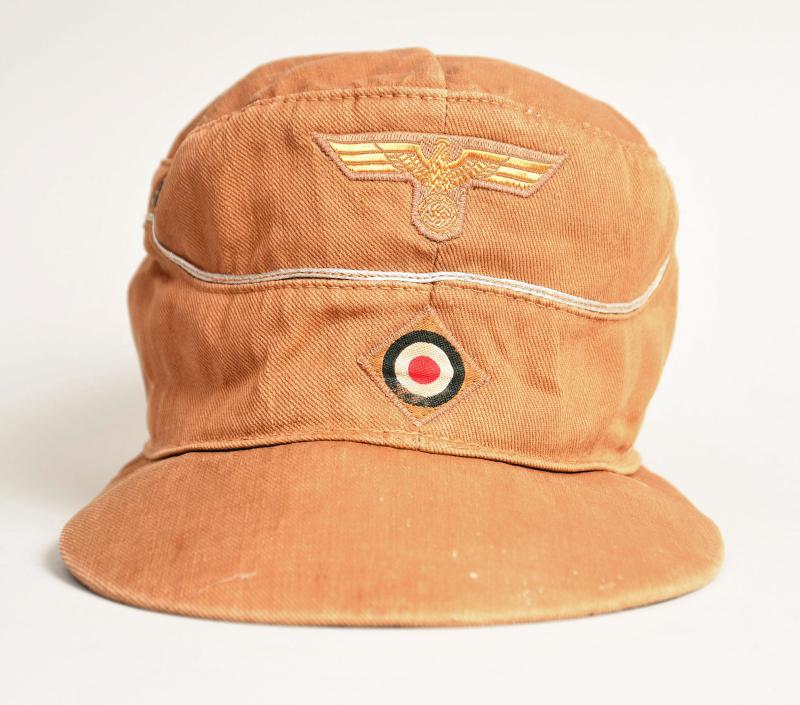 GERMAN WWII KRIEGSMARINE OFFICERS TROPICAL M.41 FIELD CAP.