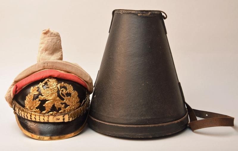 GERMAN WWI HESSE FIELD ART RGT 27 NCO PICKLEHAUBE CASED.