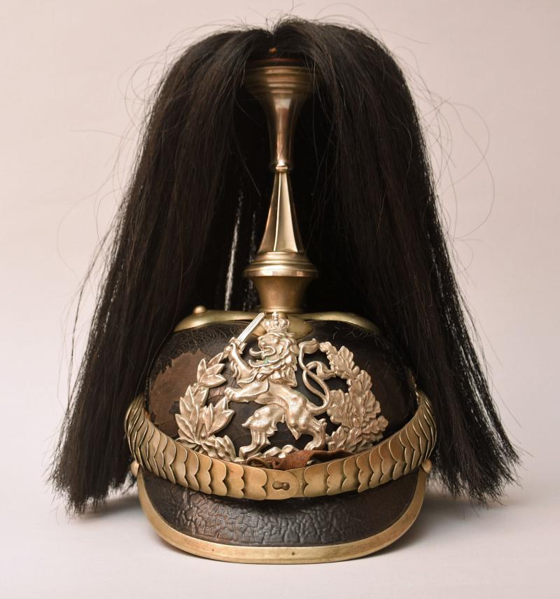 GERMAN WWI HESSE 23RD & 24TH DRAGOONS ENLISTED NCO PARADE PICKLEHAUBE.