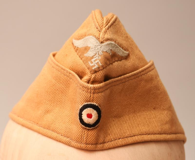 GERMAN WWII LUFTWAFFE TROPICAL ENLISTED RANKS OVERSEAS CAP.
