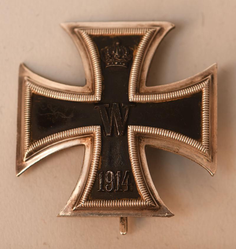 GERMAN WWI IRON CROSS 1st CLASS 800 SILVER MARKED.
