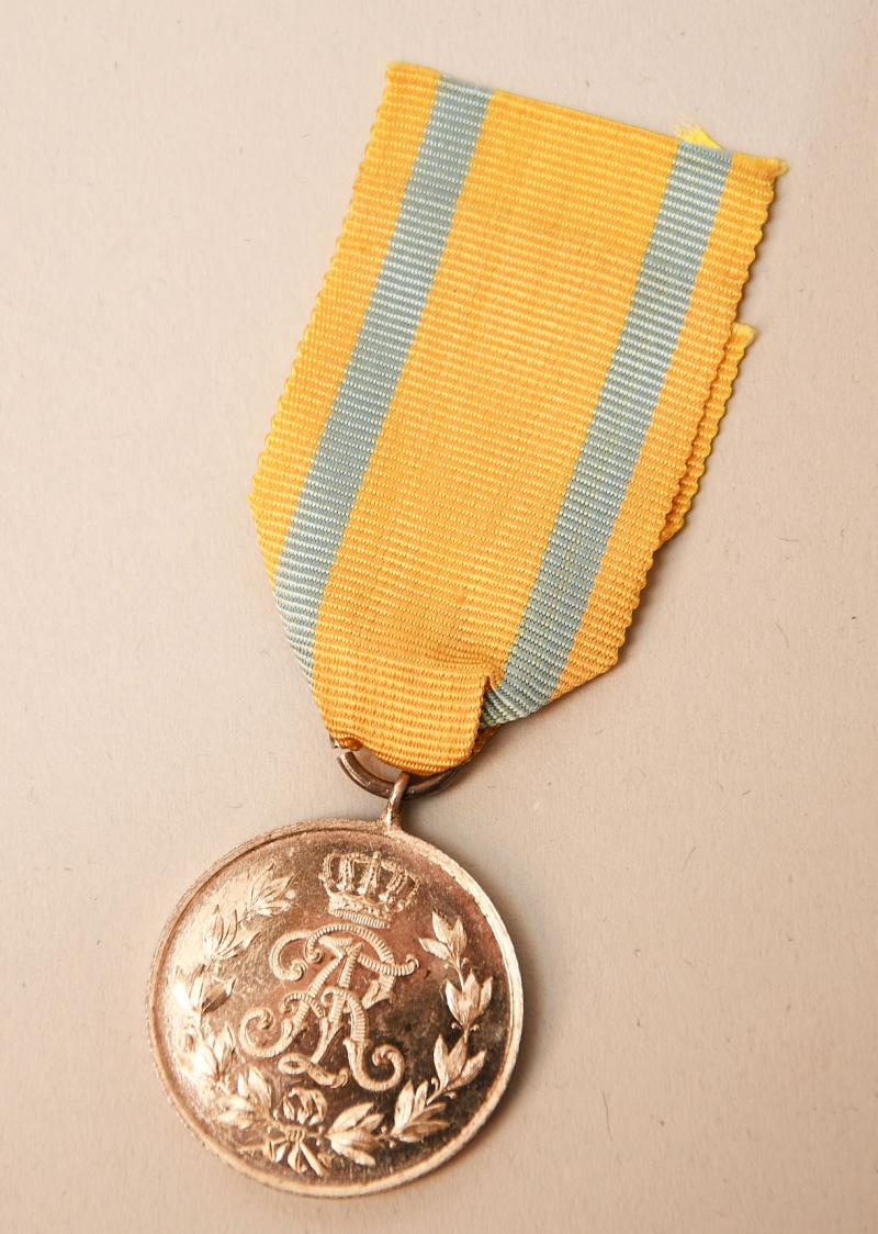 GERMAN SAXONY WAR MEDAL IN SILVER.