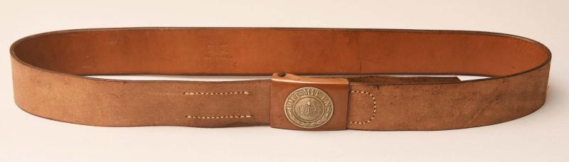 GERMAN WWI PRUSSIAN ENLISTED MAN BELT  AND BUCKLE MINT.