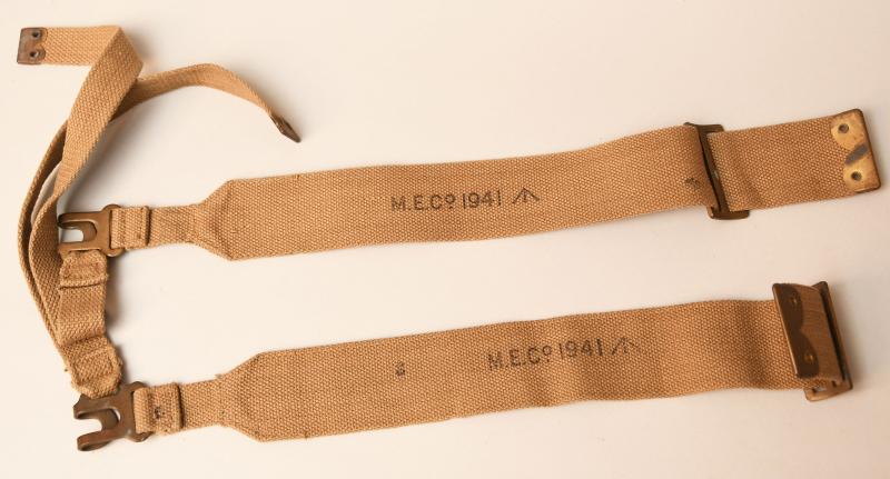 BRITISH WWII  PAIR OF L STRAPS.