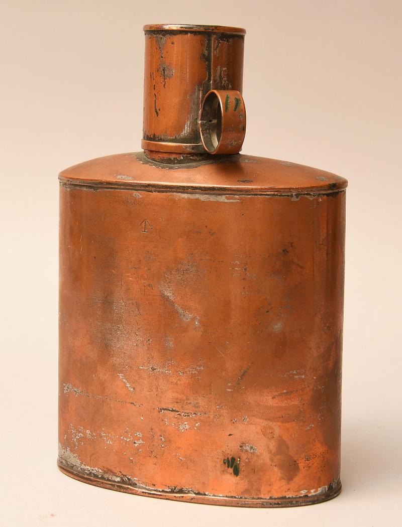 BRITISH VICTORIAN COPPER WATER BOTTLE.