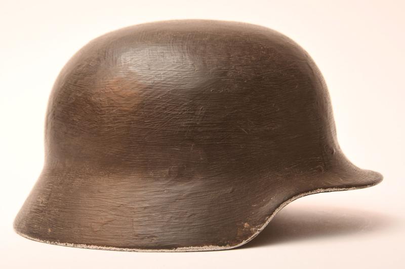 JAPANESE WWII COPY GERMAN HELMET FOR HOME GUARD USE.