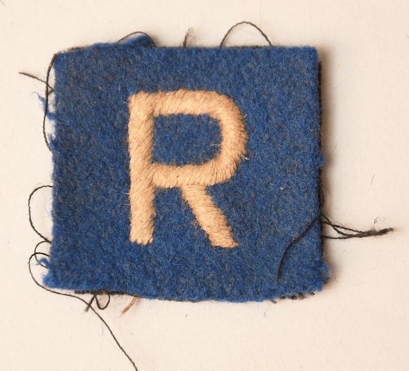 BRITISH WWII R PATCH.